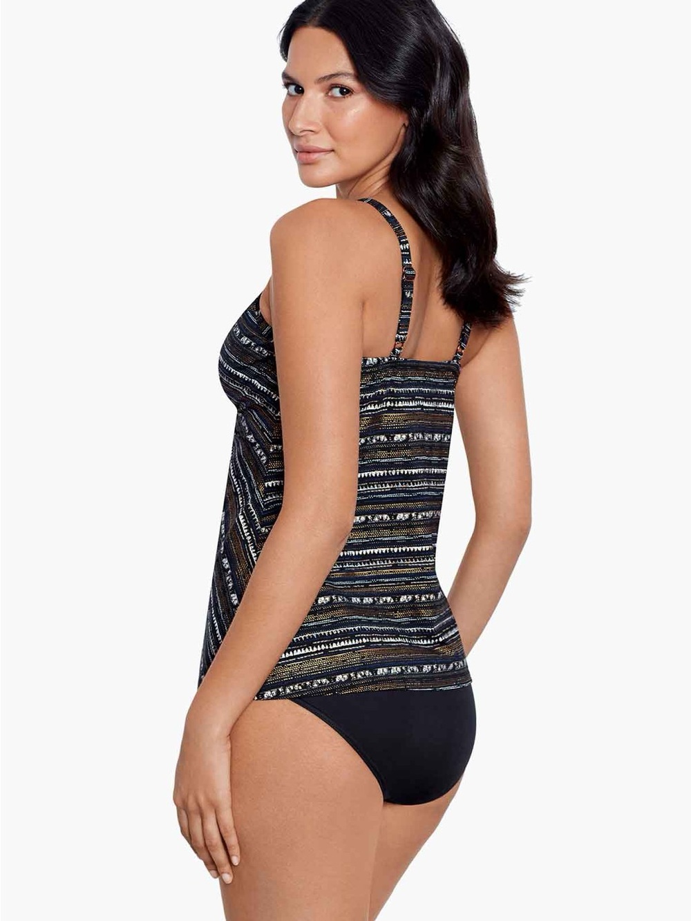 Miraclesuit Women's Linked In Mirage Underwire Mesh Tankini Top 2 Pc Set 10 DD - Picture 2 of 10